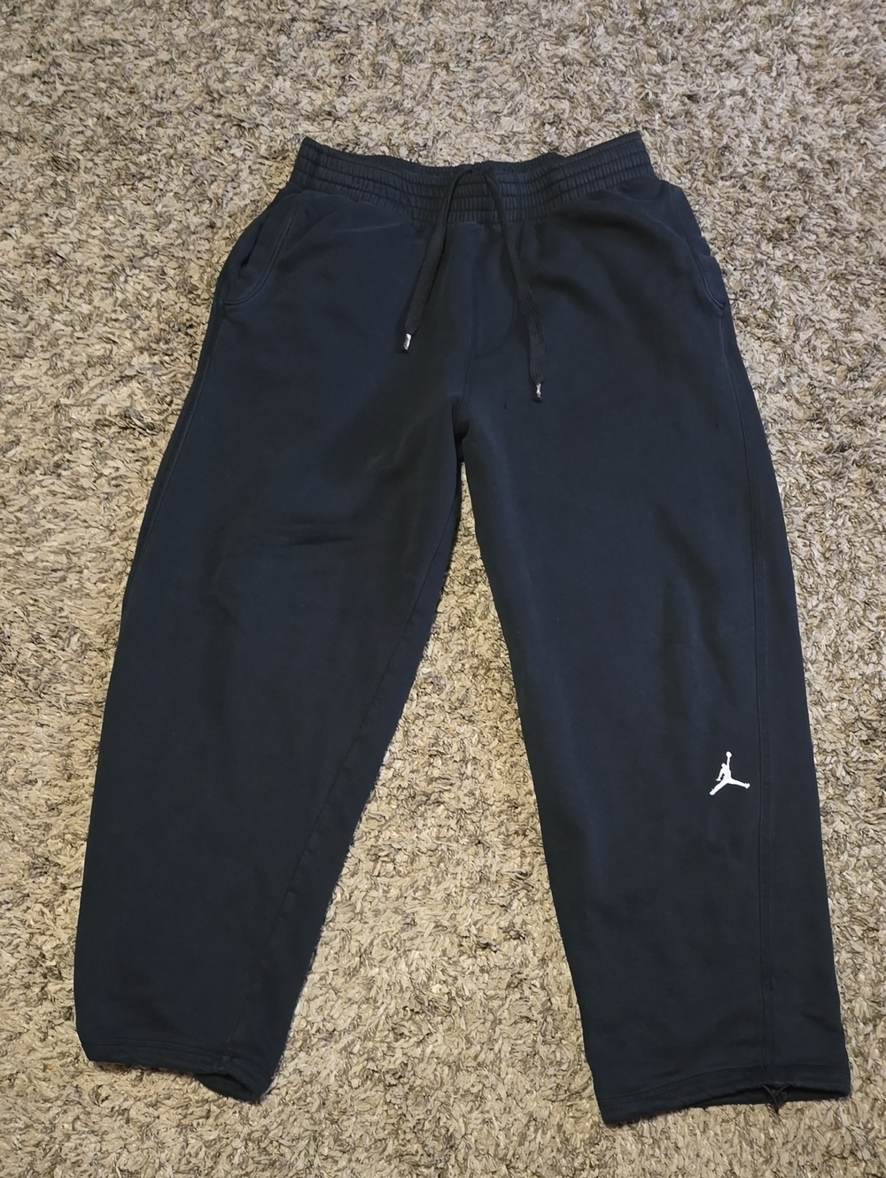 Jordan Black Men's Joggers with White Jumpman